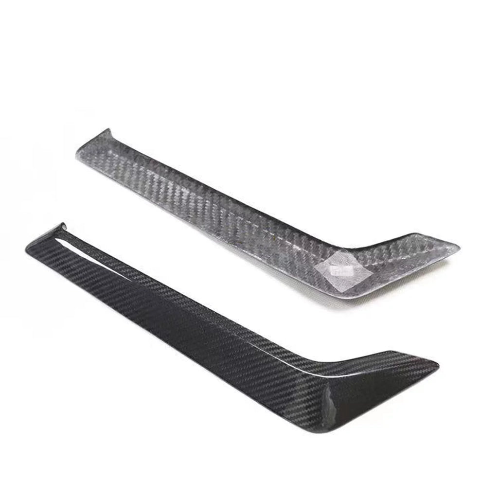 Side Fender Air Vent Cover Kit For Infiniti   2015-2022 2019  Black Carbon Fiber