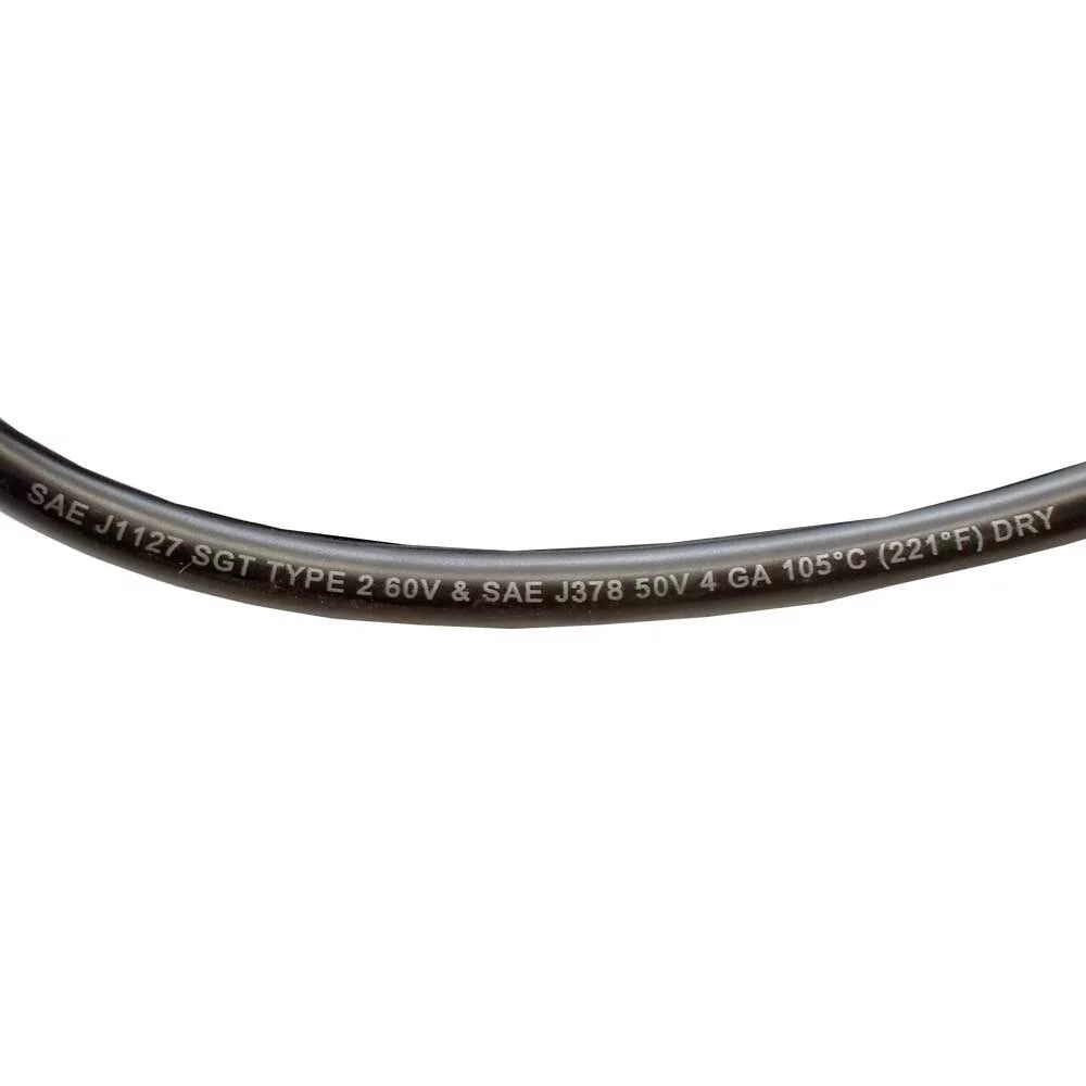 Triton Marine Boat Battery Cable | 4  12 Foot 5/16 Lugs Black
