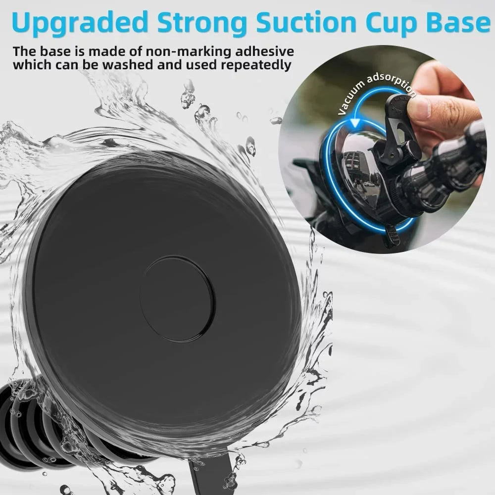 Flexible Gooseneck Suction Cup Camera Car Mount Compatible with Gopro Hero 10 Black,Hero 9/8/7/6/5 Black,