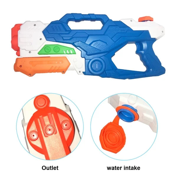 Yejaeka Kids 3 Penguin Print Swim Ring + 1 Large Capacity Water Gun