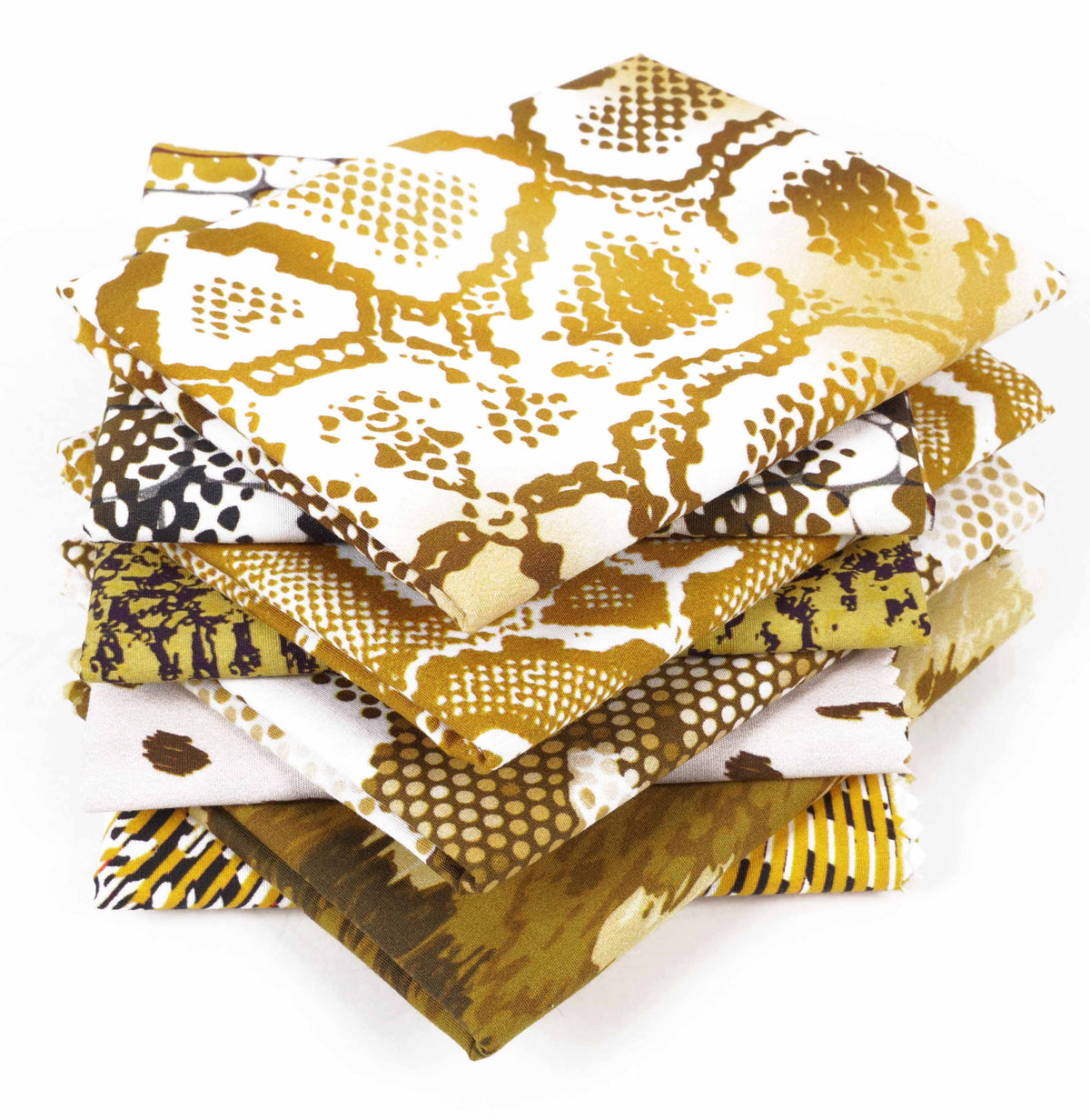 Soimoi 8 Pc Fat Quarter Bundle -Animal SkinPrint 18"x 22" Patchwork-100% CottonPre-Cut Quilting Fabric (Yellow)