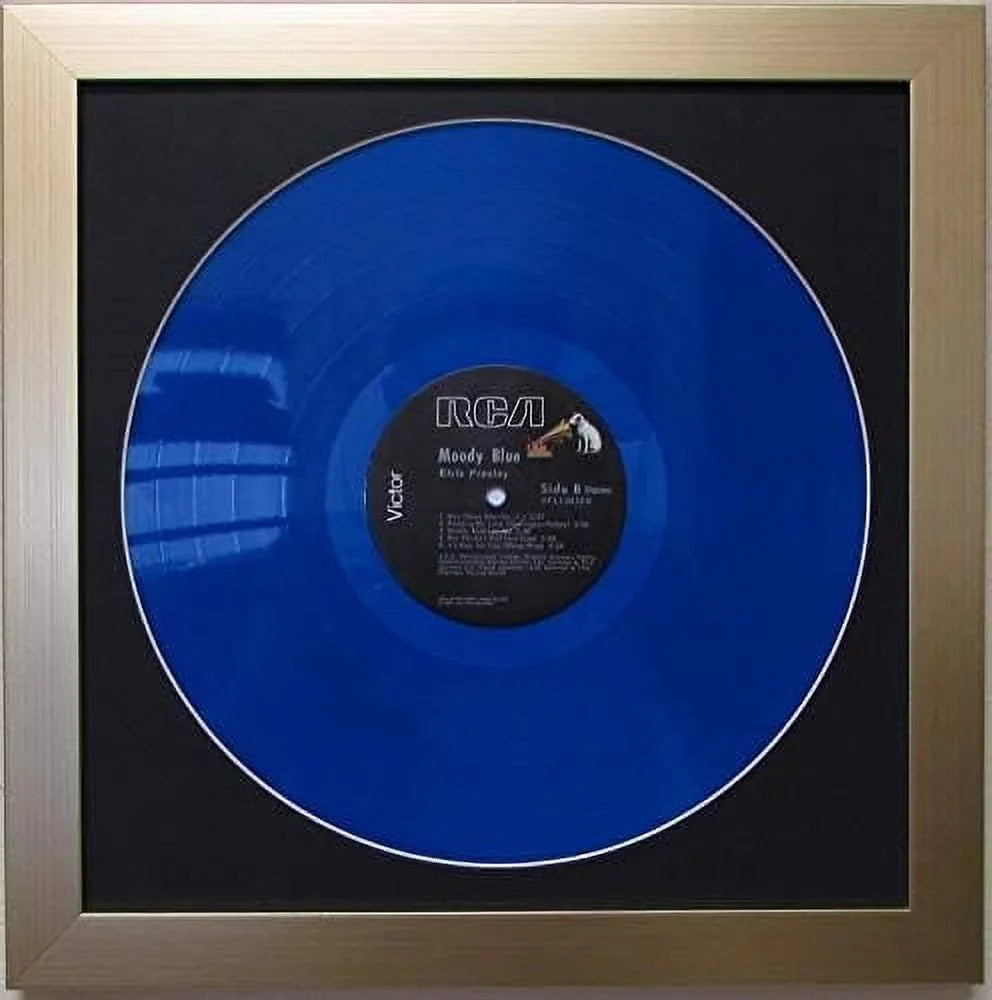Picture Disc / 12"  Vinyl Record Frame Display Black Matting (Brushed Frame)