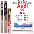 2019 Audi  Beam Blade Wipers (Set of 3) w/Rear Wiper
