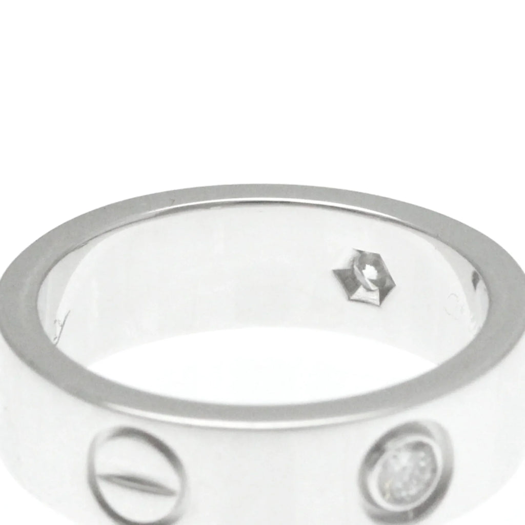 Pre-Owned Cartier Love Love Ring White Gold (18K) Fashion Diamond Band Ring Silver (Good)