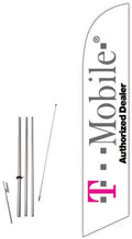 Cobb Promo -Mobile Authorized Dealer White Feather Flag with Complete 15ft Pole kit and Ground Spike