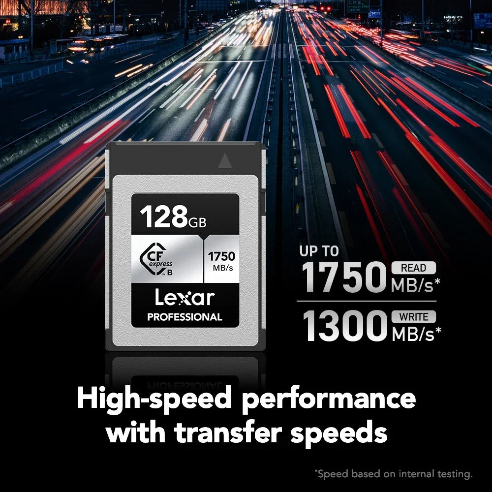Lexar - CFexpress Type   Series 128GB Memory Card Bundle with Professional 1667x 128GB  Memory Card and  520 CFexpress Type /  3.2 Gen 2 Card Reader