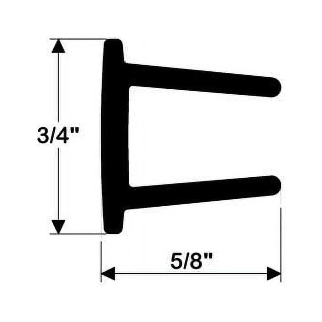 Taco Marine -3162BKA12 Rigid Vinyl, Black Rub Rail, 11/16" x 3/4" x 12'