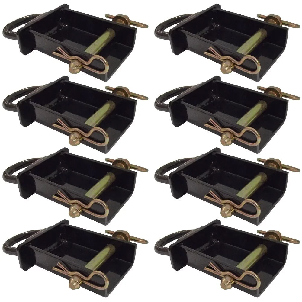 RAParts 8 Removable -Ring Stake Pockets for Flat Beds and Utility Trailers with Pockets