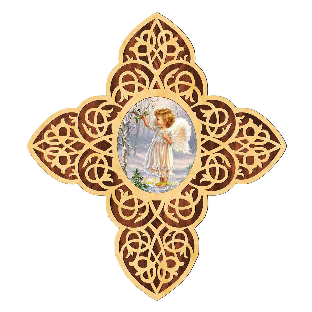 Angel Girl Filigree Wooden Cross by . Gelsinger | Inspirational Icon �cor - 88482-