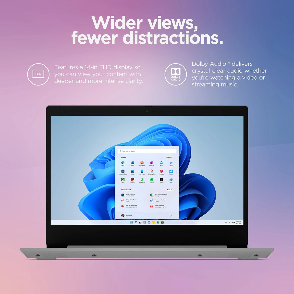 Lenovo 2022 Newest Ideapad 1i Laptop, 14 inch  Display, Intel Quad-Core Processor, 4GB , 256GB Storage, Wi-Fi 6, Bluetooth, Cloud Grey, Windows 11 Home in  Mode