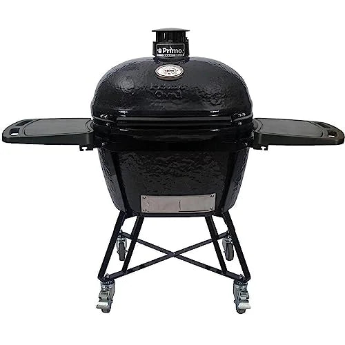 Primo All-In-One Oval  400 Ceramic Kamado Grill With Cradle, Side Shelves, And Stainless Steel Grates -  (2021)