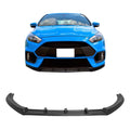 Ikon Motorsports Front Bumper Lip Spoiler Lower Air Dam Chin Splitter Added on Bodykit Replacement Compatible With 2016-2018 Ford Focus  Unpainted Black  Polyurethane 2017