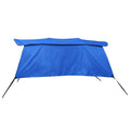 Unique Bargains 600D 4 Bow 8' x 54" x 67"-72" Bimini Top Canvas Cover with Detachable Side Blocks Storage Boot Blue