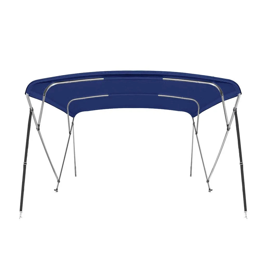 New Pontoon Bimini Top Boat Cover 4 Bow 54"  67" - 72"  8 ft Long Navy Blue