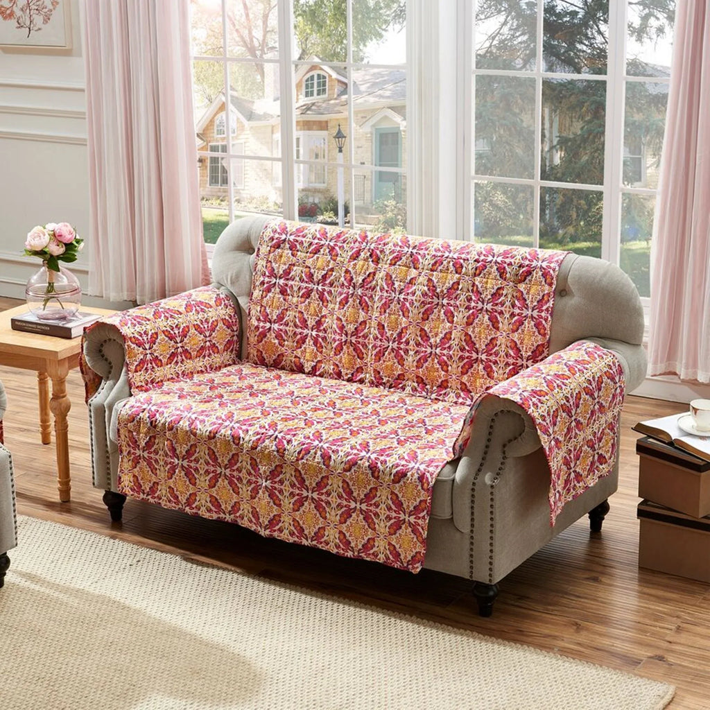 Greenland Home Fashion Joannas High Quality Reversible Deluxe Furniture Protector - Loveseat, Multi 103x76"