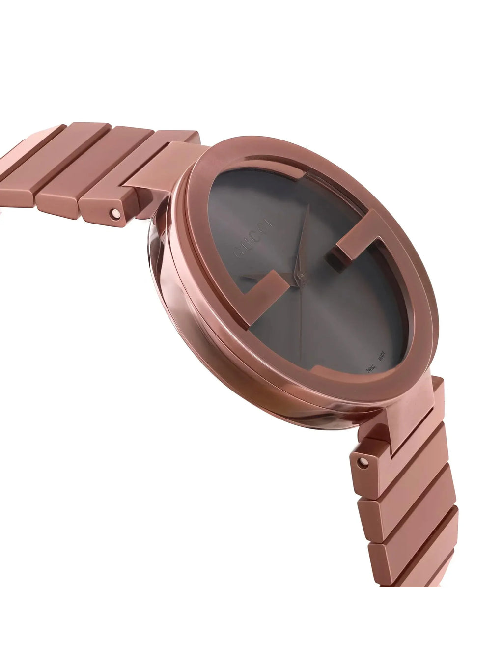 New Gucci Interlocking   42mm Steel Brown Dial Men Quartz Watch