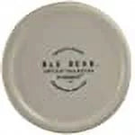 Rae Dunn Ceramic  Pot Ivory with Black  Letters Yellow Bee on Lid and Wooden Dipper Kitchen