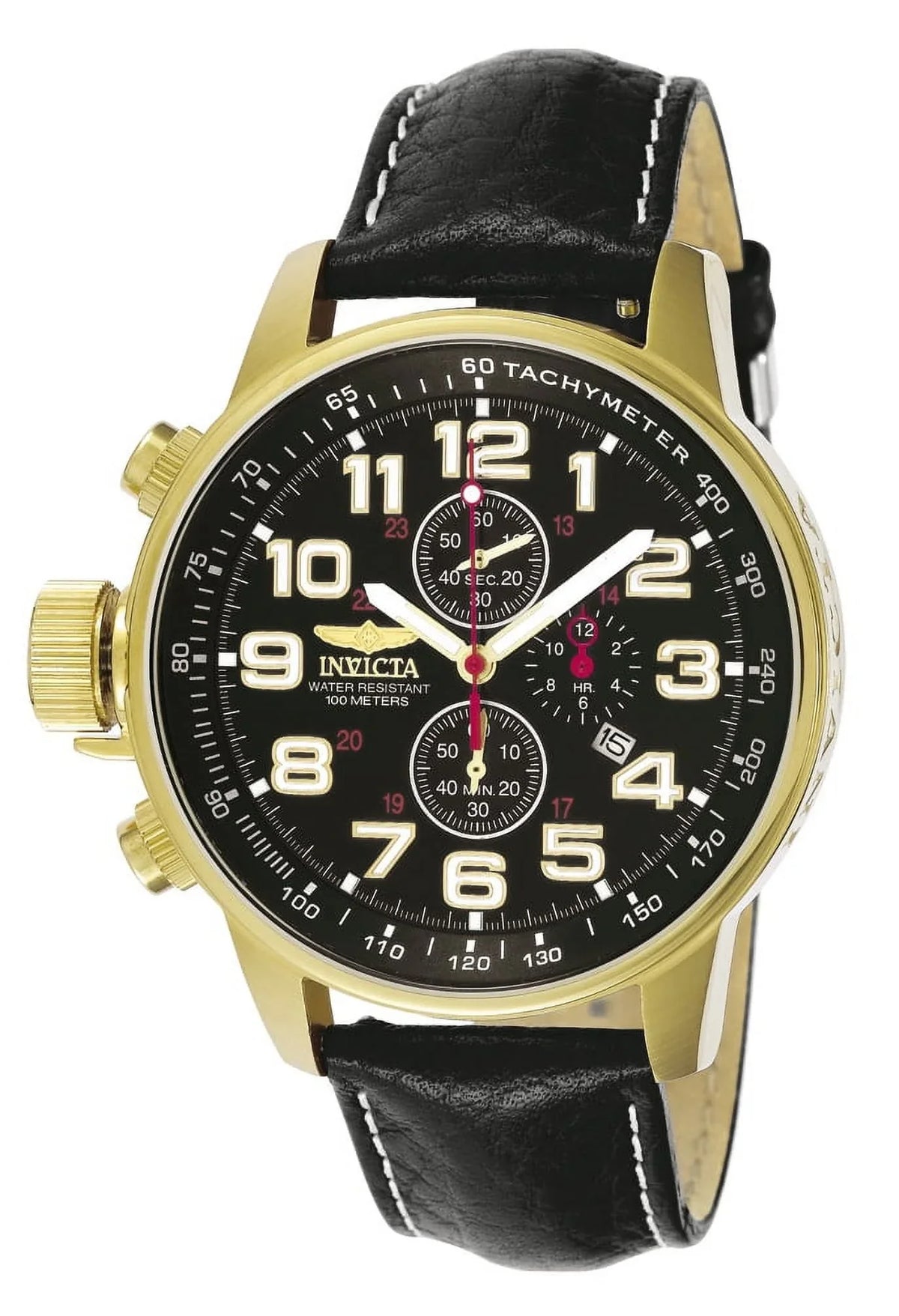 Invicta -Force 3330 Leather Chronograph Watch