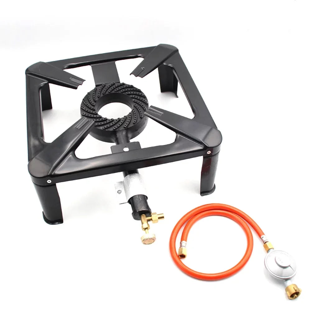 Nebublu Propane Gas Cooker - Single Cast Iron Stove for Camping , Portable and Efficient