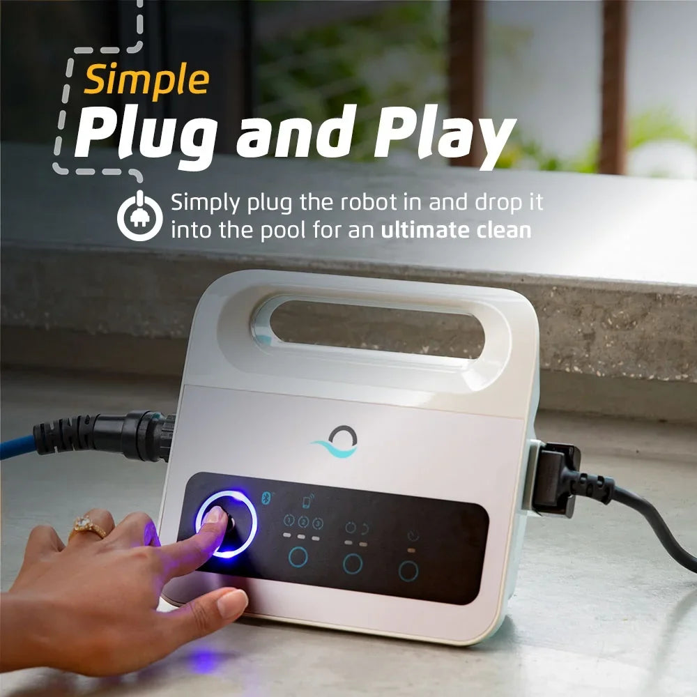 Dolphin Proteus  Robotic Pool Vacuum Cleaner — Wall Climbing Capability — Powerful Waterline Scrubbing — Ideal for All Pool Types up to 50  in Length