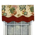 Home Seabed Glory Window Treatment Valance 3" Rod Pocket 50" x 16" Oyster