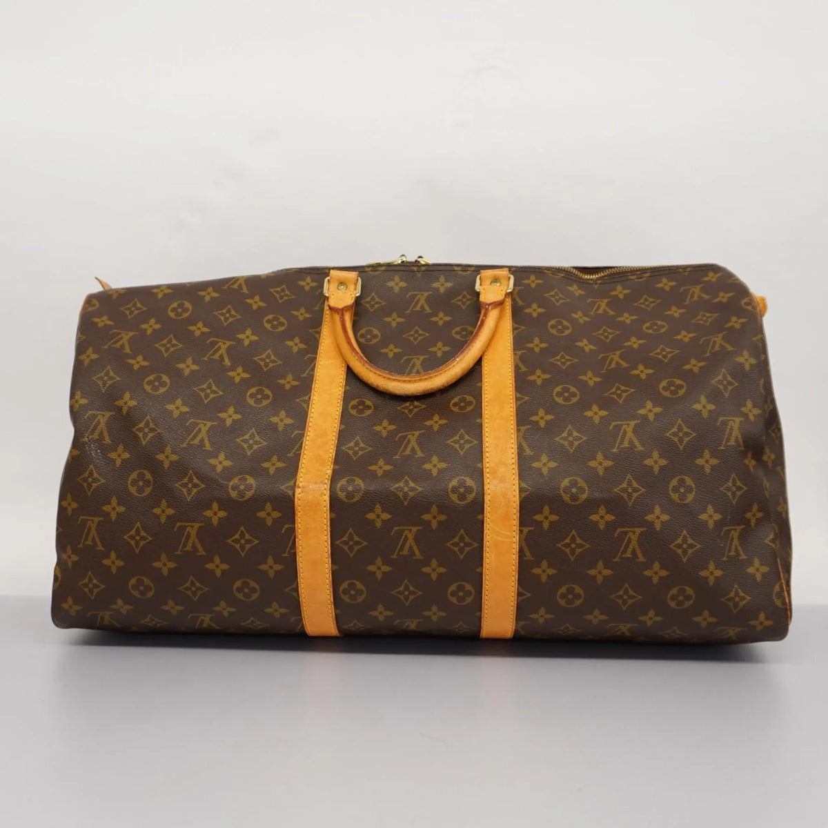 Pre-Owned Louis Vuitton Boston Bag Monogram Keepall 55  Brown Men's Women's (Good)