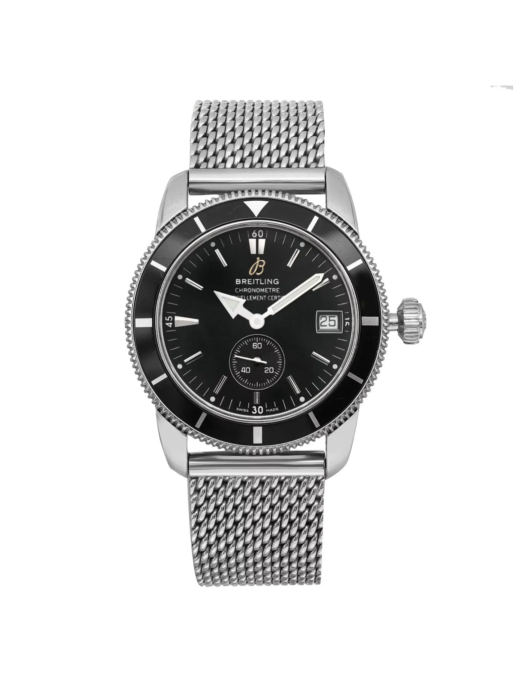 Breitling SuperOcean Heritage 38mm Steel Black Dial Mens Watch -