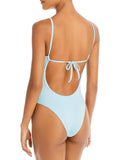 Frankies Bikinis Womens Lorelai Underwire Tie Back One-Piece Swimsuit