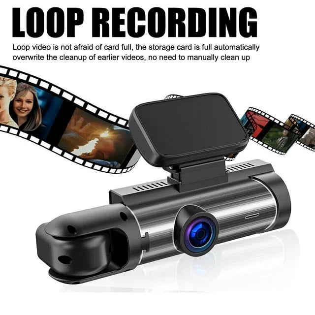 Xhy Car Dash Cam Dual Lens 1080P   Front or Inside Video Camera Driving Recorder Night Vision -Sensor, Motion Detection