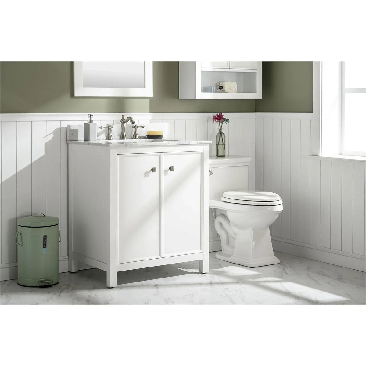 Legion Furniture 30" Contemporary /Veneer Wood Sink Vanity Cabinet - White