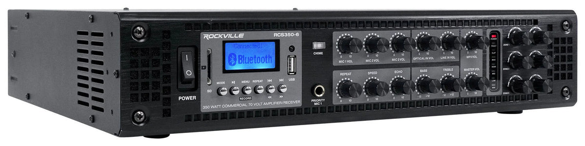 Restaurant Kit 6-Zone Amp+6) Foreground Wall+10) Background Ceiling Speakers