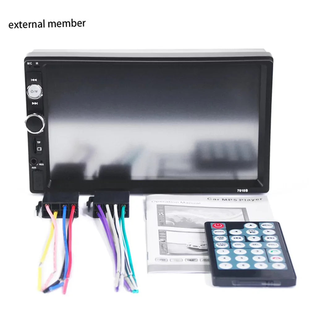 Polarlander Double Din Car Stereo Car Audio 7-inch  Touch Screen Car radio Player Bluetooth with Multimedia     /4/3 Mirror Link Function