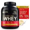 Optimum Nutrition, Gold Standard 100% Whey Protein Powder, Banana Cream, 5 lb, 73 Servings