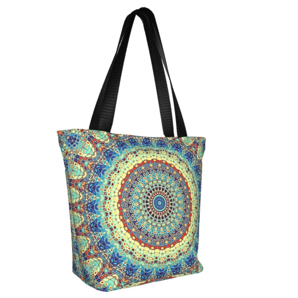 Lukts Round Mandala1 Tote Bag,Shoulder Bag Women' Hobos Handbags Large Capacity Shopping Bag