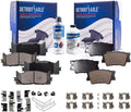 Detroit Axle - Brake Pads for 07-17 Toyota Camry 08-18 Avalon Lexus ES300h, 07-18 , 4 Ceramic Brake Pads Front & Rear 2008 2009 2010 2011 2012 2013 2014 2015 2016 2017 Replacement