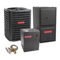 2 Ton 14.5  Goodman Heat Pump  and 96%  60,000  Gas Furnace  Upflow System with Coil