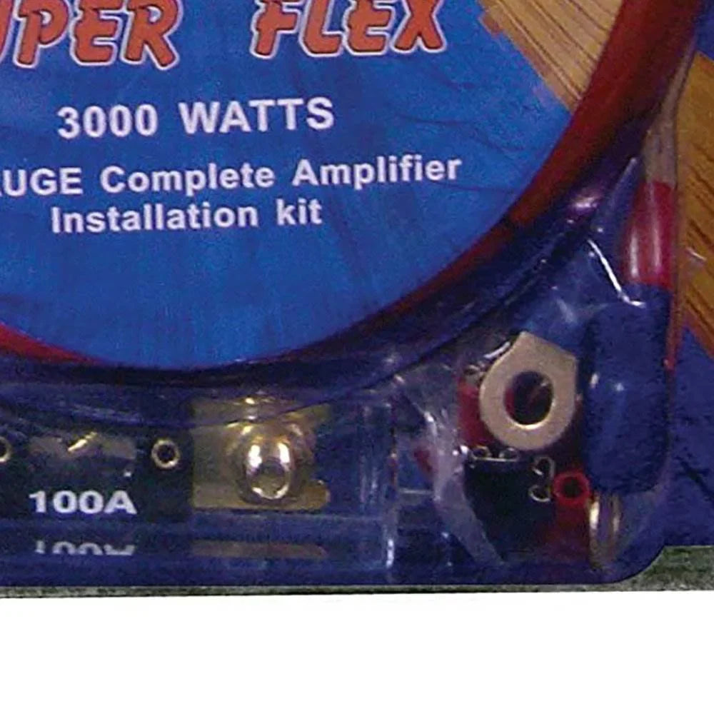 Power Super Flex 4 Gauge 3000 Watt Amplifier Wiring Kit