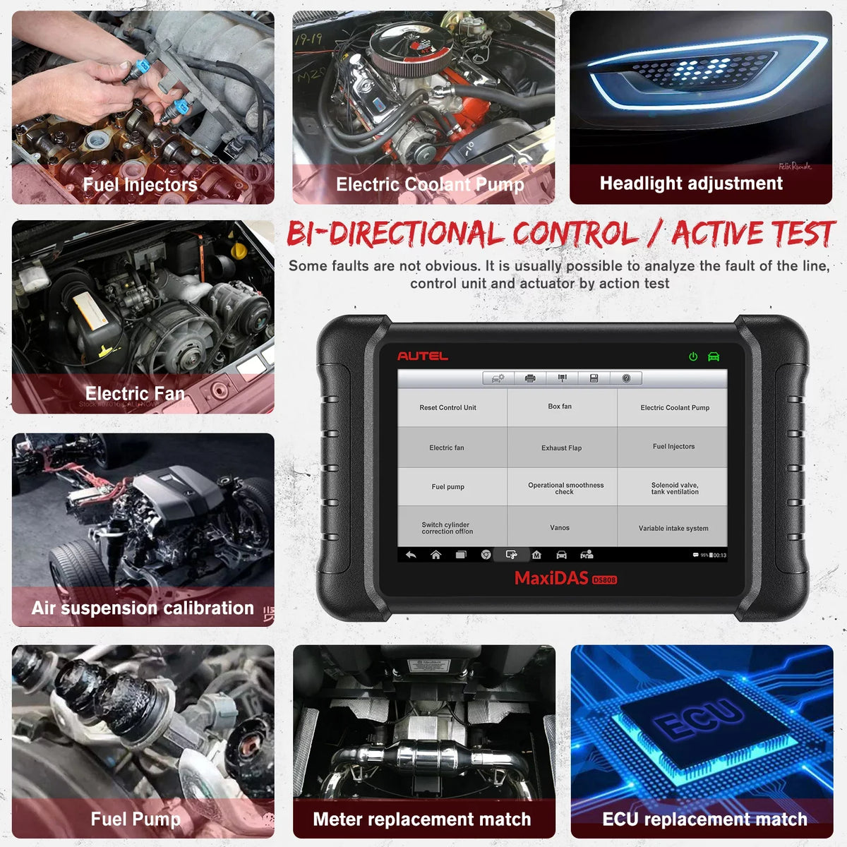 Autel Scanner MaxiDAS  Auto Diagnostic Scan Tool, Upgrade of  ,Same as , Bi-directional Control