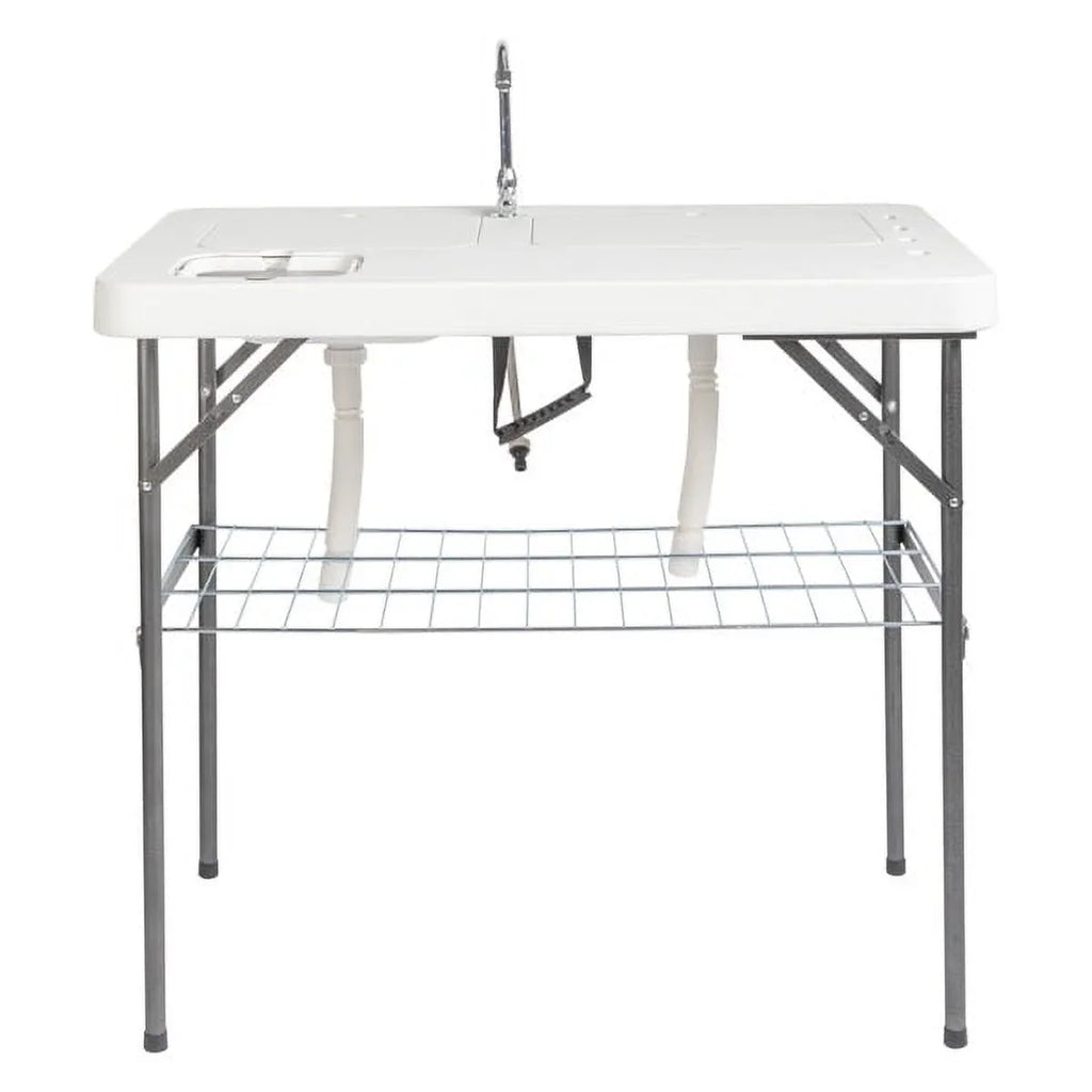 Outdoor Fish Cleaning Table - 36.38 - Prepare fresh fish outdoors with ease!