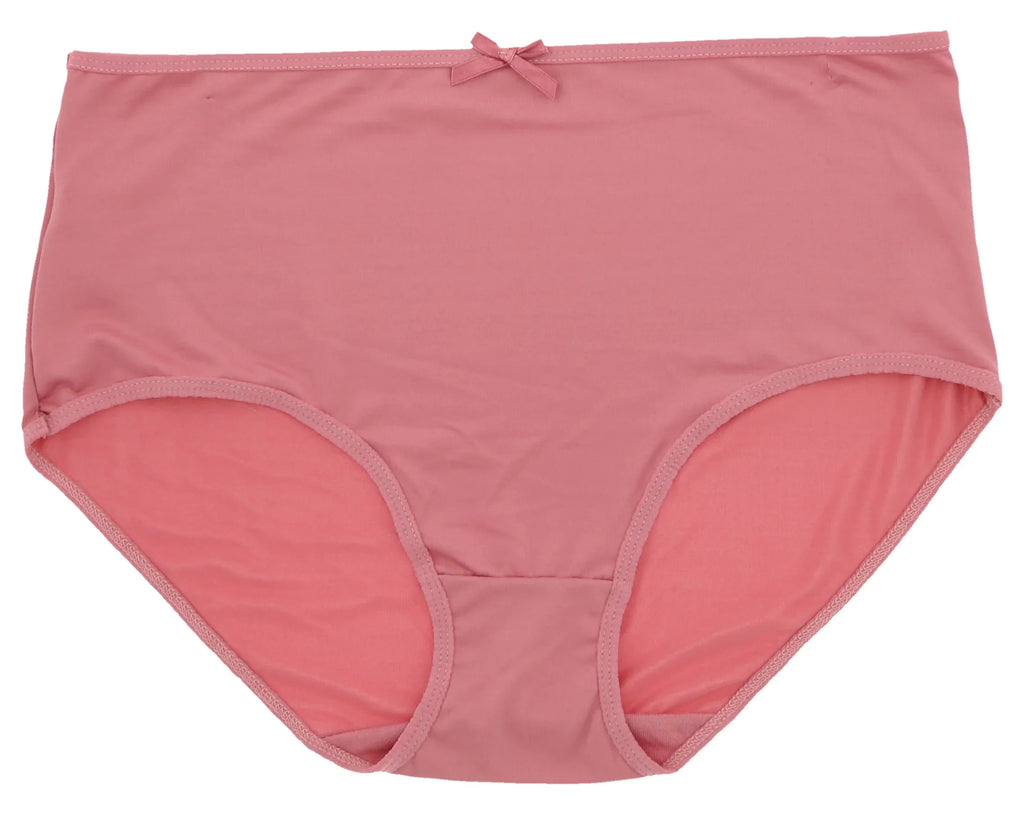 Delta Burke Intimates Women's Plus Size Sexy Classic High Rise Brief Panties (5Pr) (-Large, Pink Floral Dots)
