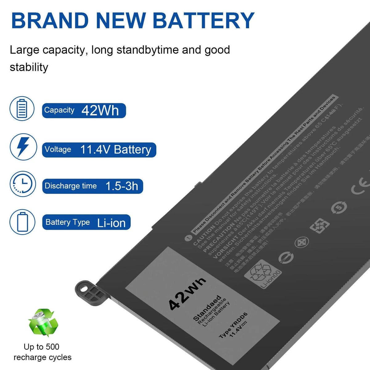 Battery for Dell Inspiron 15 3582,Inspiron 15 3493,Inspiron 15 3583,Inspiron 15 3593,Inspiron 15 3793