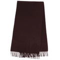 Pre-Owned  scarf 100% cashmere embroidery men's women's dark brown (Good)