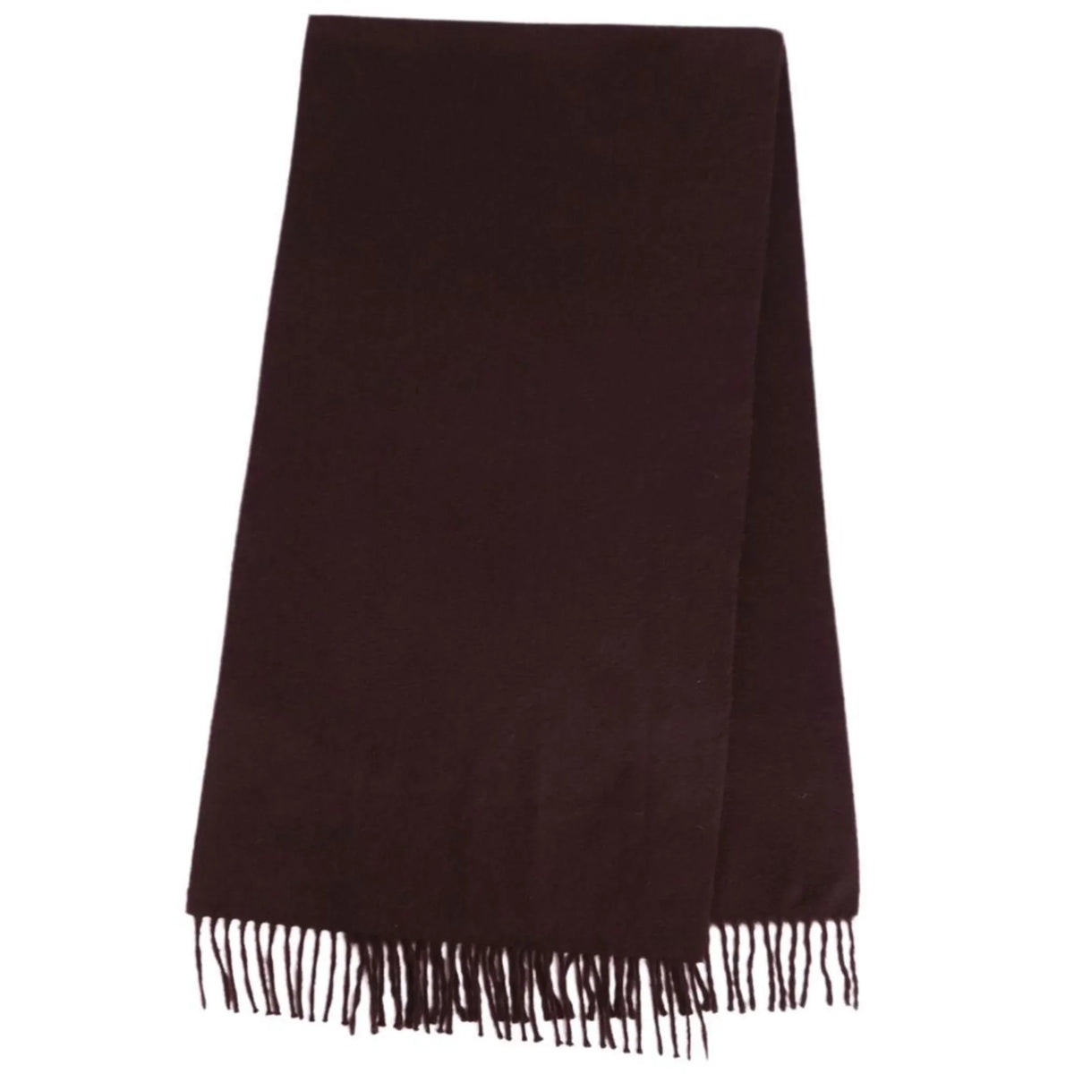 Pre-Owned  scarf 100% cashmere embroidery men's women's dark brown (Good)