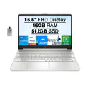 2021 15.6"   Laptop Computer, Intel Core i5-1135G7(Beats i7-1065G7), 16GB , 512GB PCIe , Intel Iris Xe Graphics,  Webcam,  Audio, Fingerprint, , Win 10S, Silver, 32GB  Card