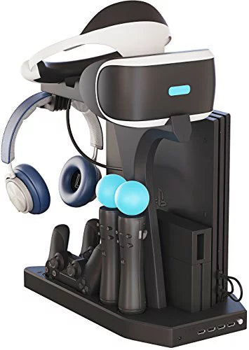 Skywin  Charging Display Stand - Showcase, Cool, Charge, and Display your   - Playstation 4 Vertical Stand, Fan, Con