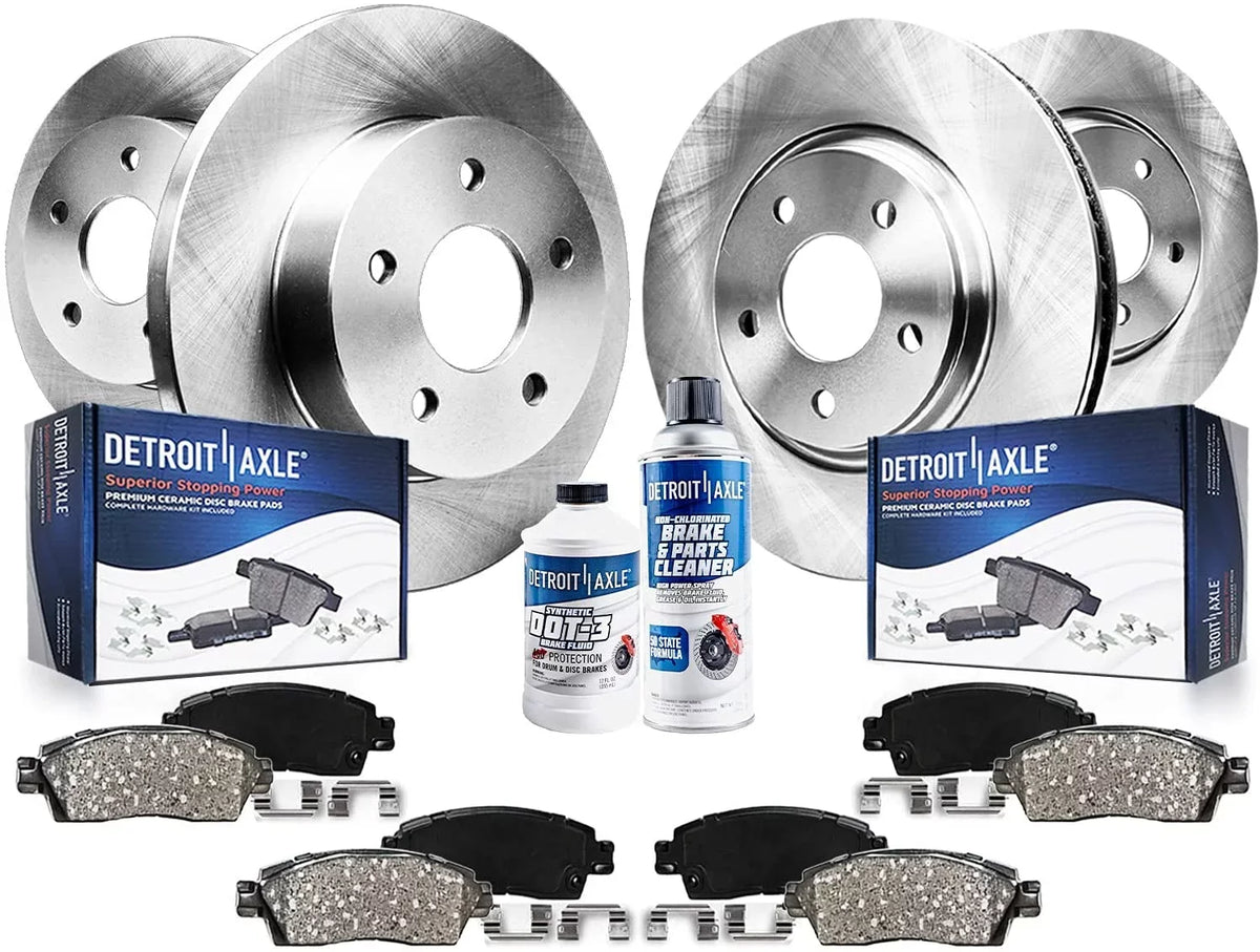 Detroit Axle -  Brake Kit for 2012-2016 Honda - Replacement 2013 2014 2015 Disc Brake Rotors and Brakes Pads Front and Rear