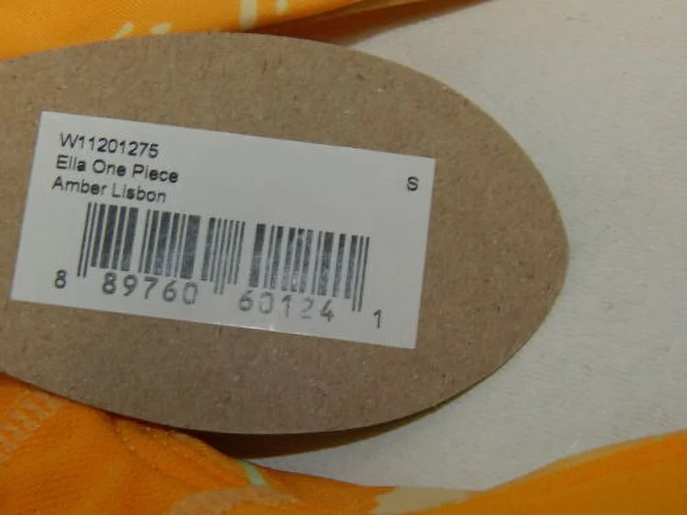prAna Ella Size Small () High Triangle -Neck Cross Back One Piece Amber Lisbon