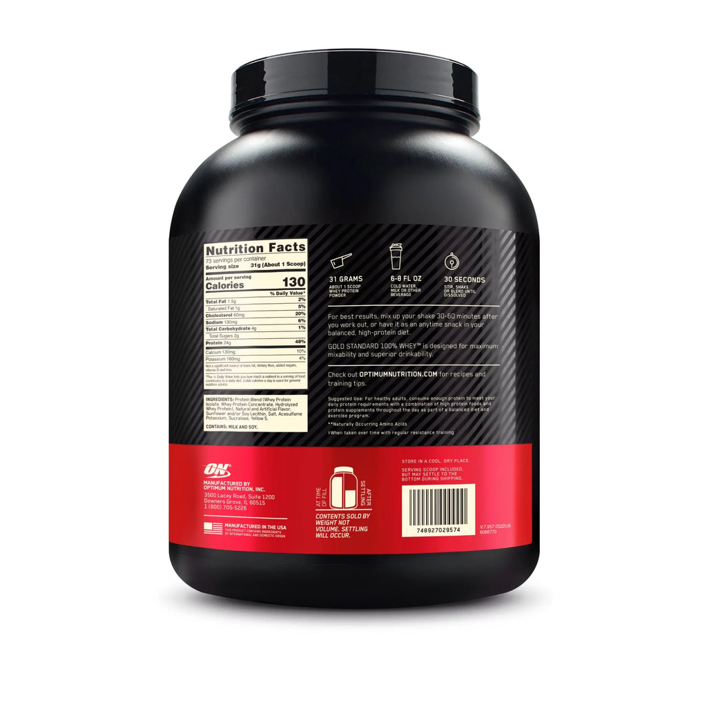Optimum Nutrition, Gold Standard 100% Whey Protein Powder, Banana Cream, 5 lb, 73 Servings