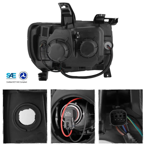 '- For 2015-2022  Canyon  Light Bar  Projector Headlights Pair Housing - Black