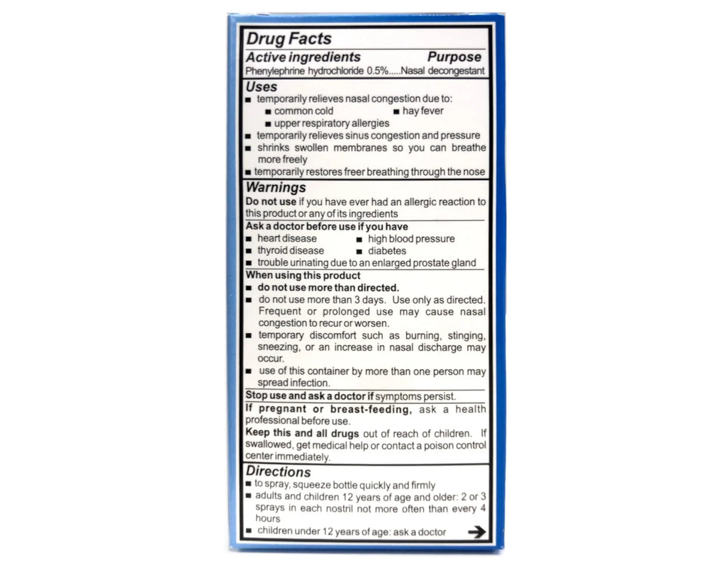 Neo-Synephrine Nasal 0.5% Regular Strength Spray, 0.5 Oz, 6 Pack